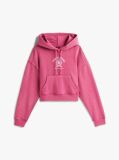 Μωβ Boxy Cropped Hoody Με Λογότυπο  Γυναίκες