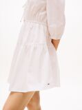Beige Relaxed Poplin Tiered Mini Dress  Women