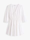 Beige Relaxed Poplin Tiered Mini Dress  Women