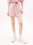 Pink Paperbag Shorts With Linen  Women