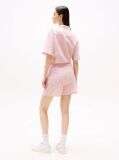 Pink Paperbag Shorts With Linen  Women