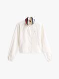 White Logo Collar Water Repellent Jacket  Women