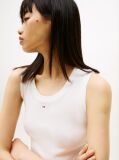 Beige Ribbed Slim Tank Top  Women