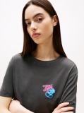 Black Relaxed Neon T-Shirt  Women