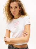 Άσπρο T-Shirt Σε Slim Γραμμή  Γυναίκες