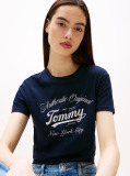 Μπλε Essential T-Shirt Σε Κανονική Γραμμή Με Λογότυπο  Γυναίκες