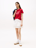 Κόκκινο Essential T-Shirt Σε Κανονική Γραμμή Με Λογότυπο  Γυναίκες