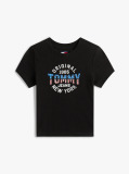 Μαύρο Ριμπ T-Shirt Με Λογότυπο New York Σε Slim Γραμμή  Γυναίκες
