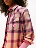 Multi Logo Relaxed Fit Flannel Shirt  Women