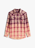 Multi Logo Relaxed Fit Flannel Shirt  Women