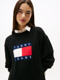 Black Tommy Flag Badge Mini Jumper Dress  Women