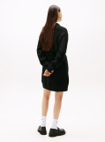 Black Tommy Flag Badge Mini Jumper Dress  Women