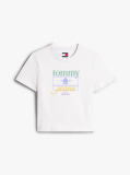 Μπεζ Crest Flag Κοντομάνικο T-Shirt Σε Κανονική Γραμμή  Γυναίκες