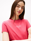 Ροζ Jersey T-Shirt Σε Slim Γραμμή Με Λογότυπο  Γυναίκες