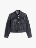 Denim Studded Denim Trucker Jacket  Women
