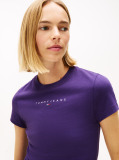 Μωβ Slim T-Shirt Με Linear Σχέδιο  Γυναίκες