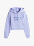 Blue Varsity Appliqué Logo Boxy Hoody  Women