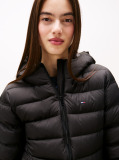 Black Hooded Down Puffer Jacket  Women