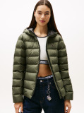 Green Hooded Down Puffer Jacket  Women