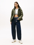 Green Hooded Down Puffer Jacket  Women