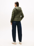 Green Hooded Down Puffer Jacket  Women