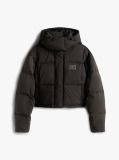 Black Down Cropped Alaska Puffer Jacket  Women