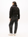 Black Down Cropped Alaska Puffer Jacket  Women