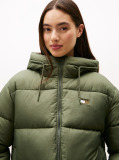 Green Water Repellent Ripstop Hooded Puffer Jacket  Women