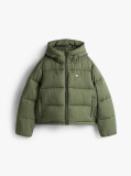 Green Water Repellent Ripstop Hooded Puffer Jacket  Women
