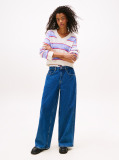 Multi Tommy Flag Relaxed Logo Stripe Jumper  Women