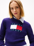 Purple Tommy Flag Sequin Slim Jumper  Women