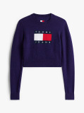 Purple Tommy Flag Sequin Slim Jumper  Women