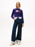 Purple Tommy Flag Sequin Slim Jumper  Women
