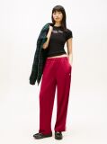 Black Essential Slim Rib Logo T-Shirt  Women