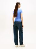 Blue Logo Ribbed Slim T-Shirt  Women
