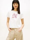 Beige Regular Short Sleeve Star Logo T-Shirt  Women