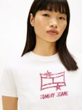 Beige Regular Short Sleeve Star Logo T-Shirt  Women