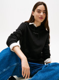 Μαύρο Fleece Hoody Με Λογότυπο  Γυναίκες
