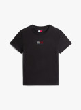 Μαύρο T-Shirt Με Σημαία Και Κλασική Λαιμόκοψη  Γυναίκες