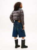 Multi Leopard Ripstop Relaxed Cropped Puffer Jacket  Women