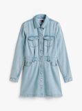 Denim Μίνι Denim Φόρεμα Με Ξεθωριασμένο Φινίρισμα  Γυναίκες