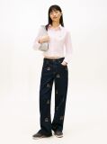 Pink Relaxed Fit Cropped Poplin Shirt  Women