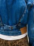 Denim Pleated Denim Trucker Jacket  Women