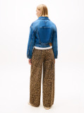 Denim Pleated Denim Trucker Jacket  Women