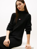 Black Tommy Badge Maxi Jumper Dress  Women