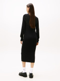 Black Tommy Badge Maxi Jumper Dress  Women