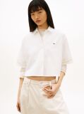 Beige Relaxed Fit Broderie Anglaise Back Logo Shirt  Women