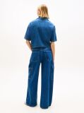 Denim Relaxed Fit Chambray Cropped Shirt  Women