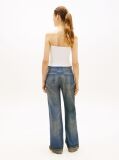 White Ribbed Slim Bandeau Top  Women
