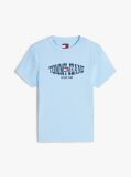 Blue Wavy Flag Ribbed Slim T-Shirt  Women